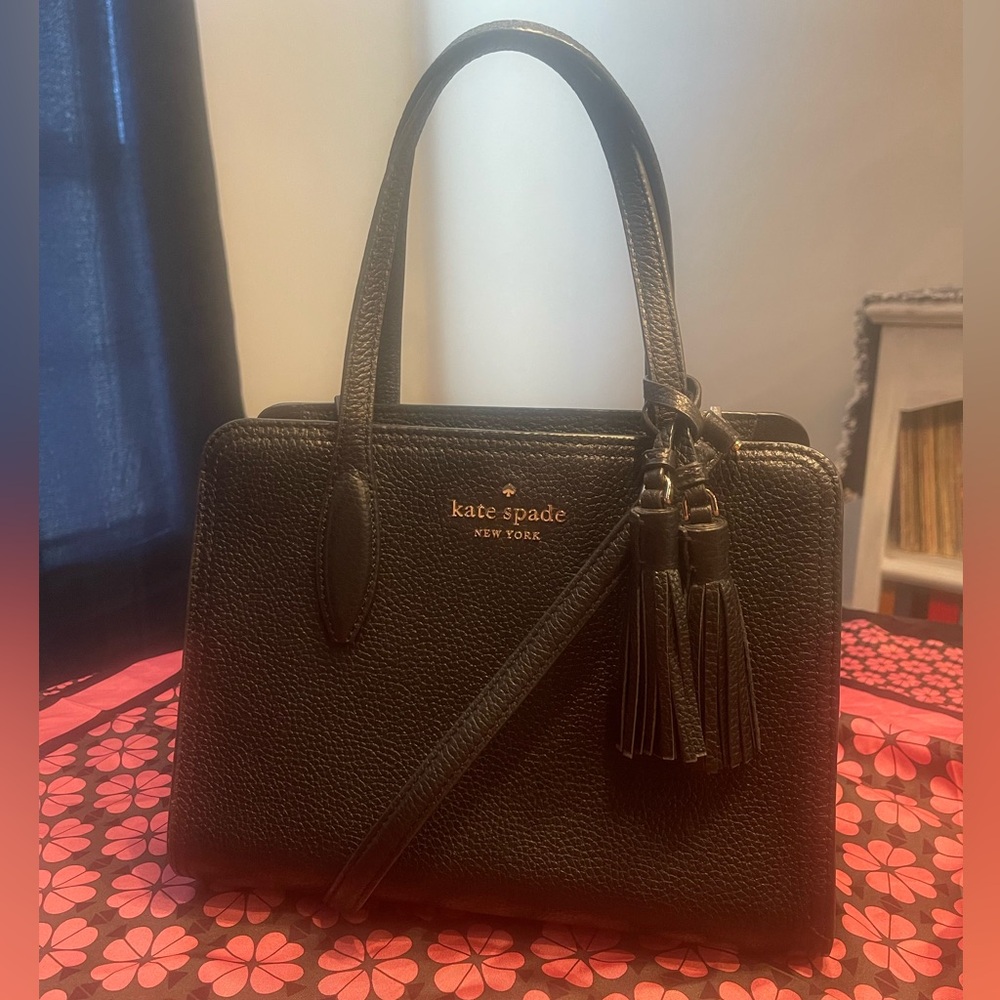 Kate Spade Black Rowe Medium Satchel ๐ - Picture 5 of 16